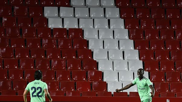 Ferland Mendy festeja golo do Real Madrid Ferland Mendy festeja golo do Real Madrid