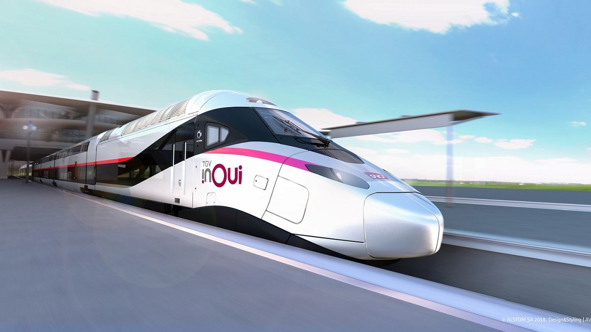A concept drawing of the new TGV "M" train.