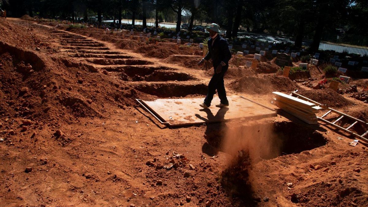 Graves are being prepared across South Africa as it faces possible shortages of COVID-19 beds and oxygen supply