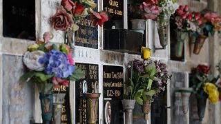 ورود في مقبرة فرنسية لتأبين ضحايا فيروس كورونا