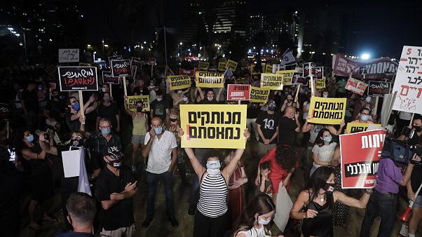 Israel: fuertes protestas contra la gestión de la pandemia ponen en la cuerda floja a Netanyahu Israel: fuertes protestas contra la gestión de la pandemia ponen en la cuerda floja a Netanyahu