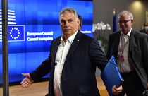 Orbán Viktor az EU-csúcson Brüsszelben 2020 júliusában