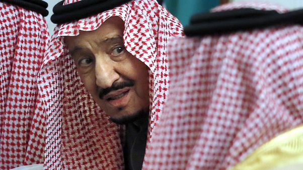 In this Dec.10, 2019, file photo, Saudi King Salman talks during the 40th Gulf Cooperation Council Summit in Riyadh, Saudi Arabia. In this Dec.10, 2019, file photo, Saudi King Salman talks during the 40th Gulf Cooperation Council Summit in Riyadh, Saudi Arabia.