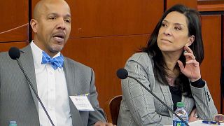 Judge Esther Salas (right) whose son was shot down in an attack at her New Jersey home.