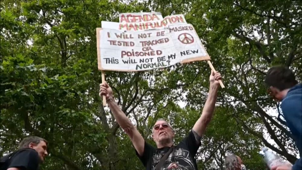 Les anti-masques manifestent à Londres