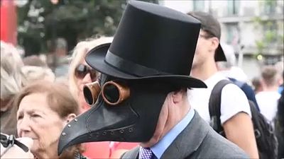 В Лондоне прошла акция протеста "против масок, тестов и слежки"
