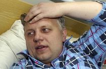 Journalist Pavel Sheremet at a hospital in Minsk, Belarus, after he was found badly beaten on Oct. 18, 2004