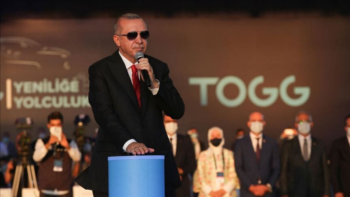 رجب طیب اردوغان در مراسم احداث نخستین کارخانه خودروسازی ترکیه