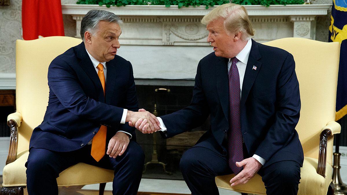 Orbán Viktor magyar miniszterelnök és Donald Trump amerikai elnök