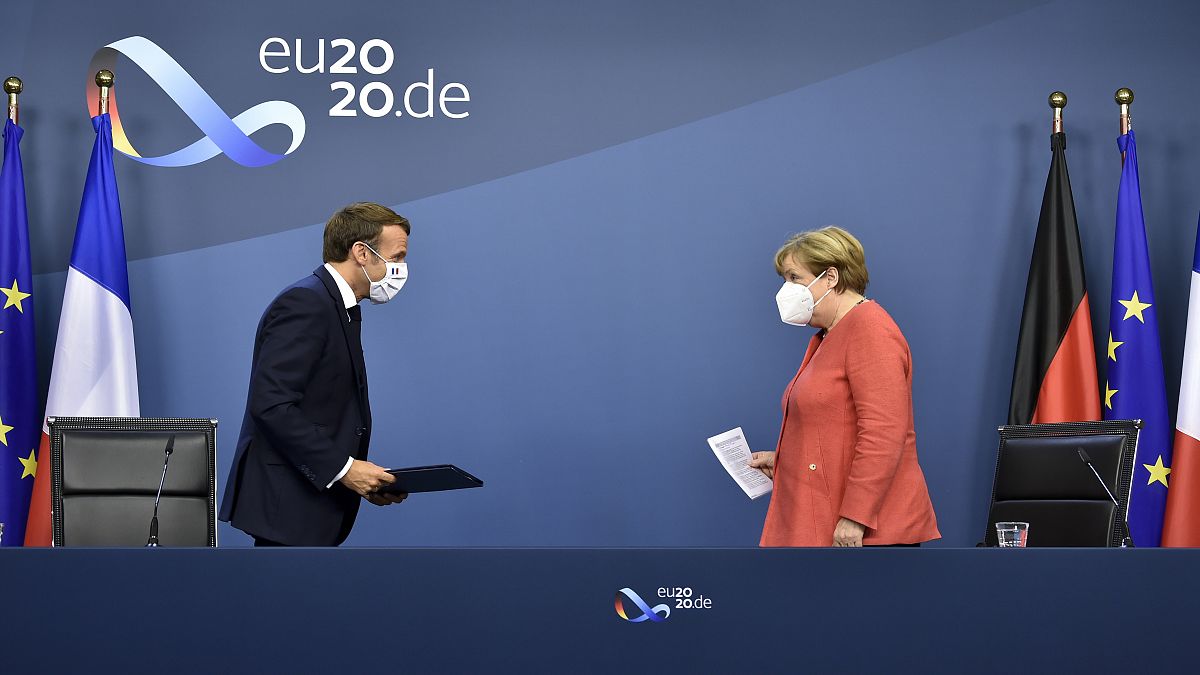 Emmanuel Macron et Angela Merkel à Bruxelles