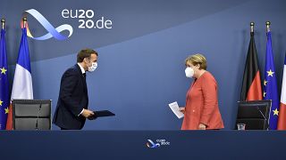 Emmanuel Macron et Angela Merkel à Bruxelles
