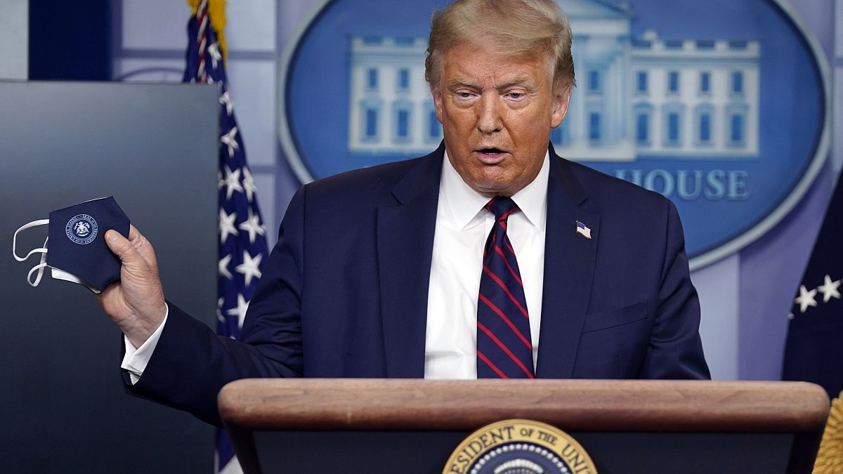 President Donald Trump speaks during a news conference at the White House, Tuesday, July 21, 2020, in Washington.