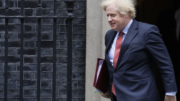 Britain's Prime Minister Boris Johnson leaves 10 Downing Street to attend the weekly session of PMQs in Parliament in London, Wednesday, June 10, 2020. Britain's Prime Minister Boris Johnson leaves 10 Downing Street to attend the weekly session of PMQs in Parliament in London, Wednesday, June 10, 2020.