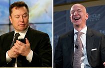 Elon Musk,Tesla Motors founder and CEO & Jeff Bezos, Amazon founder and CEO