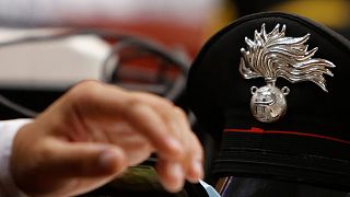 A carabinieri police hat photographed in Rome on July 16, 2020