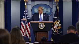 Trump durante la conferenza stampa, 22.7.2020.