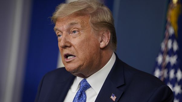 US-Präsident Donald Trump wirbt mit Sicherheit und Ordnung für eine zweite Amtszeit US-Präsident Donald Trump wirbt mit Sicherheit und Ordnung für eine zweite Amtszeit