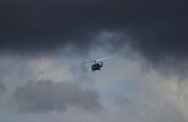 Kolombiya'da askeri bir helikopter