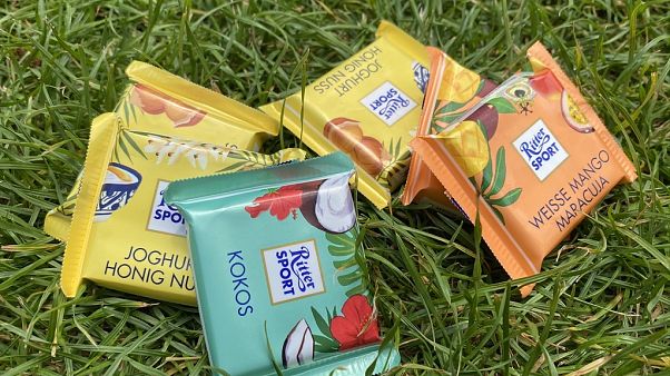 Mini-Ritter Sport Schokolade Sommerversion - im geschützten Quadrat-Format Mini-Ritter Sport Schokolade Sommerversion - im geschützten Quadrat-Format