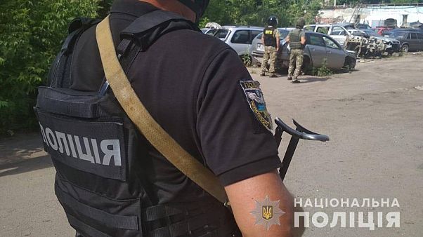 A photograph accompanying the police report on the hostage incident in central Ukraine. July 23, 2020. A photograph accompanying the police report on the hostage incident in central Ukraine. July 23, 2020.