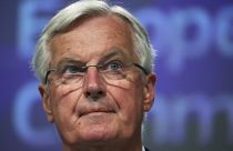European Union's chief Brexit negotiator Michel Barnier gives a news conference after Brexit talks, in Brussels, Belgium, Friday, June 5, 2020.