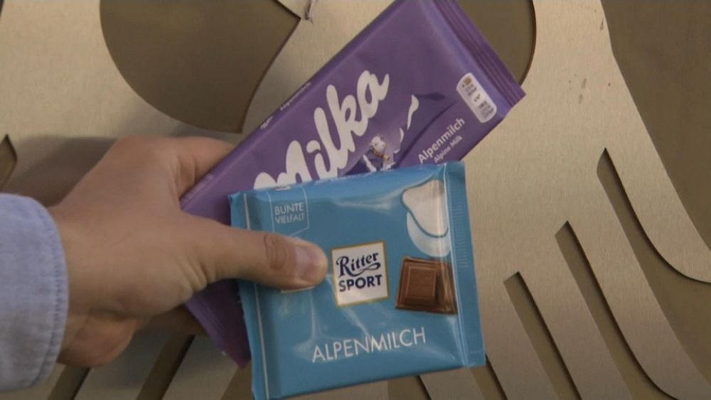 Almanya'da kare şeklinde çikolata üreten Ritter Sport, Milka'nın açtığı