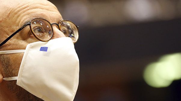 Charles Michel, az Európai Tanács elnöke az Európai Parlament brüsszeli épületében Charles Michel, az Európai Tanács elnöke az Európai Parlament brüsszeli épületében