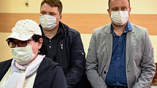 Надежда Архипова, Роман Дунаев и Александр Круглов в суде. 