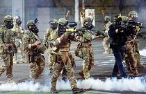 نیروهای امنیتی در شهر پورتلند آمریکا