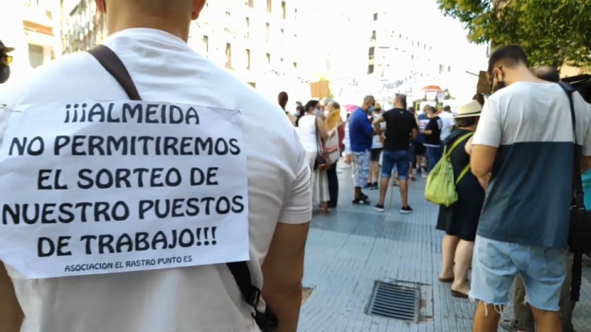 A revolta dos comerciantes do mercado "El Rastro" de Madrid