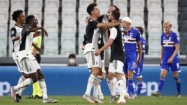 Ronaldo und Co feiern die neunte Meisterschaft in Folge von Juventus Turin Ronaldo und Co feiern die neunte Meisterschaft in Folge von Juventus Turin