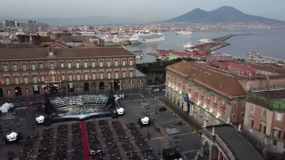 The San Carlo Theatre in Naples takes Verdi's Aida to Plebiscito Square, Saturday July 25
