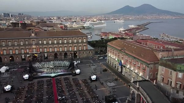 The San Carlo Theatre in Naples takes Verdi's Aida to Plebiscito Square, Saturday July 25 The San Carlo Theatre in Naples takes Verdi's Aida to Plebiscito Square, Saturday July 25