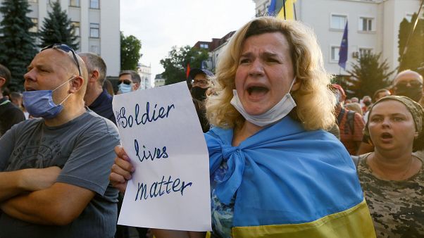 Манифестация у офиса Владимира Зеленского Манифестация у офиса Владимира Зеленского