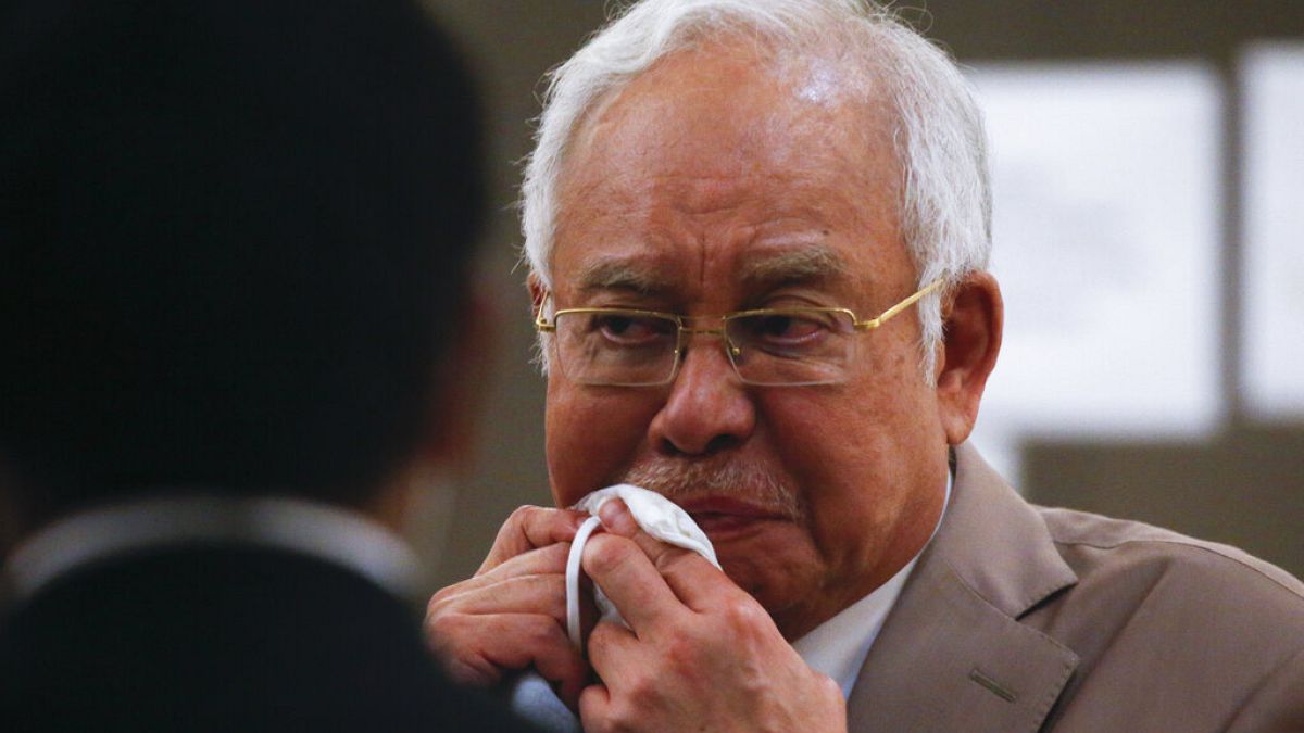 L'ancien Premier ministre malaisien Najib Razak au complexe de la Haute Cour de Kuala Lumpur, Malaisie, le mardi 28 juillet 2020