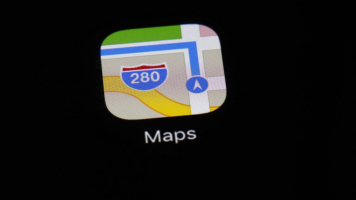 File photo shows the Apple Maps app displayed on an iPad.