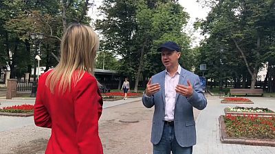Waleri Zepkalo im Gespräch mit der Moskauer euronews-Korrespondentin Galina Polonskaja