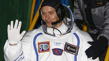 French astronaut Thomas Pesquet prior the launch of Soyuz-FG rocket at the Russian leased Baikonur cosmodrome, Kazakhstan, Nov. 17, 2016. 