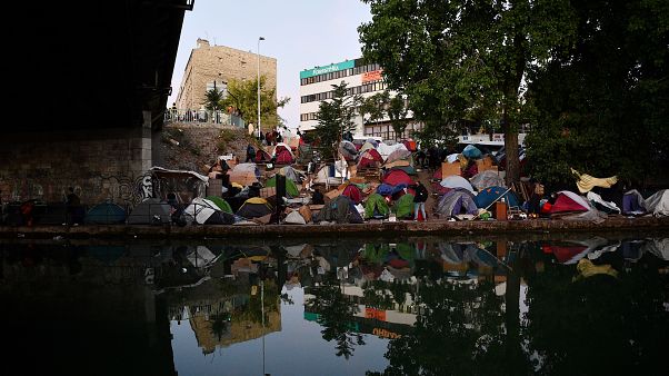 Das Camp in Aubervilliers vor der Räumung Das Camp in Aubervilliers vor der Räumung