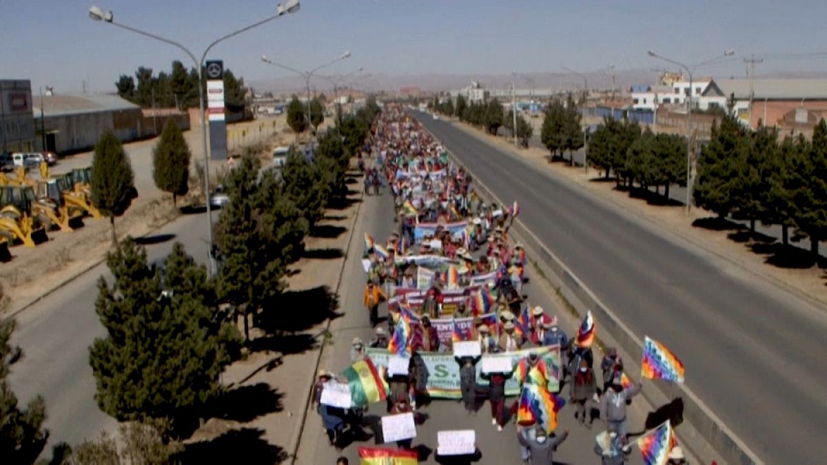 Manifestación este martes en El Alto, Bolivia.