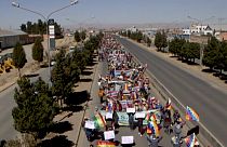Manifestación este martes en El Alto, Bolivia.