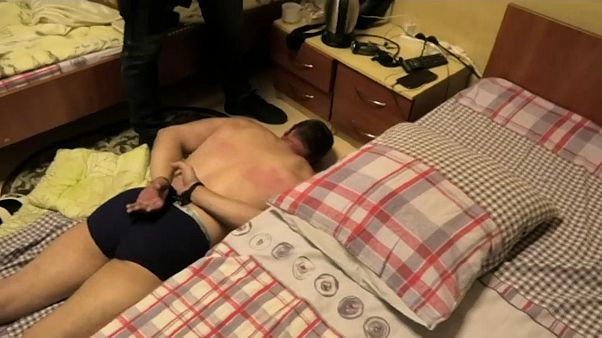 Кадры задержания в санатории под Минском Кадры задержания в санатории под Минском