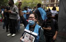 Manifestante contra el aborto en Ciudad de México