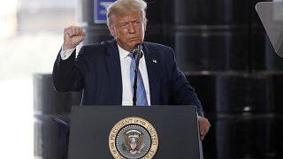 President Donald Trump delivers remarks about American energy production during a visit to the Double Eagle Energy Oil Rig, Wednesday, July 29, 2020, in Midland, Texas.