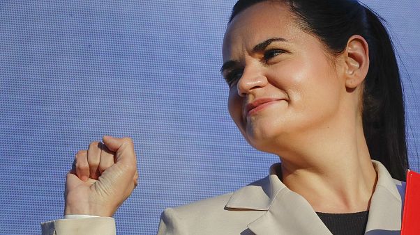 Belarus'ta muhalefetin cumhurbaşkanı adayı Svetlana Tikhanovskaya Belarus'ta muhalefetin cumhurbaşkanı adayı Svetlana Tikhanovskaya