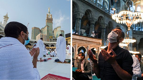Em Meca, cerca de um milhar de fiéis cumprem o Haja e, no resto do mundo, o Eid ul-Adha Em Meca, cerca de um milhar de fiéis cumprem o Haja e, no resto do mundo, o Eid ul-Adha