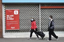 A closed shop in Leicester, UK, on June 30, 2020. 