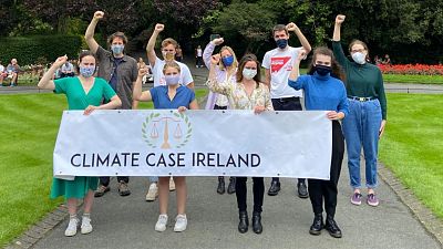 Climate Case Ireland campaigners. Climate Case Ireland campaigners.