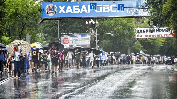 Rusya'nın Habarovks bölgesinde, Kremlin karşıtı gösteri Rusya'nın Habarovks bölgesinde, Kremlin karşıtı gösteri