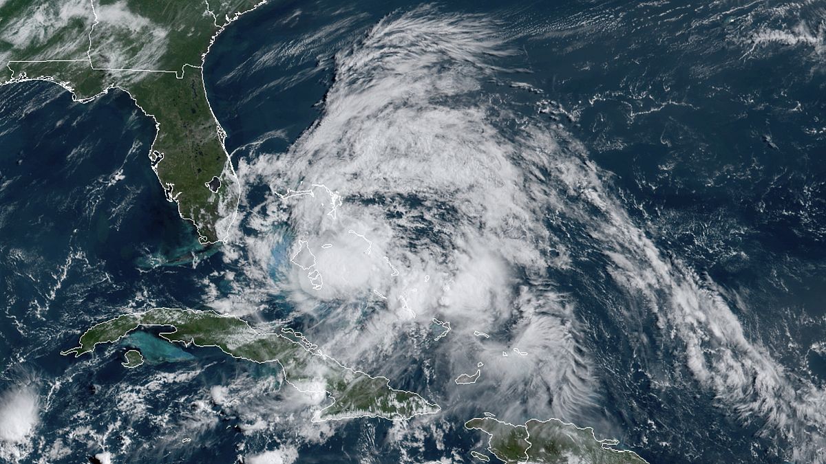 The tropical storm blew past the Bahamas on Saturday. 
